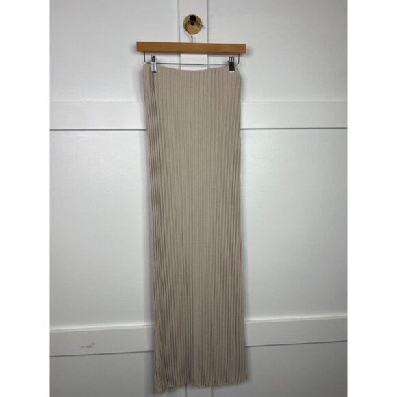 NWT Cotton Citizen Pull On Ribbed Knit Stretch The Capri Maxi Skirt Oatmeal - Picture 7 of 8